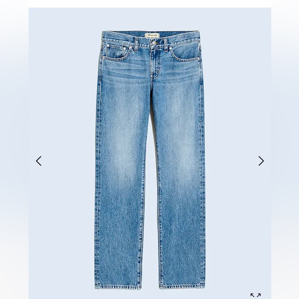 *NWT* Madewell The Low Rise 90’s Straight Jean in Arlee Wash Size 32